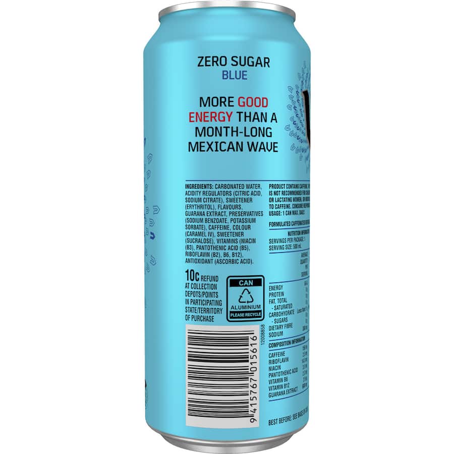V Blue Energy Drink Sugar Free 500ml