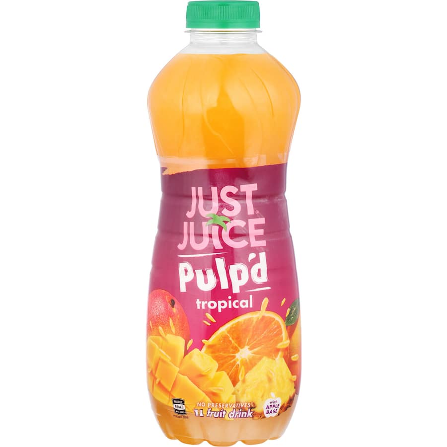 Just Juice Fruit Juice Pulp'd Tropical 1L