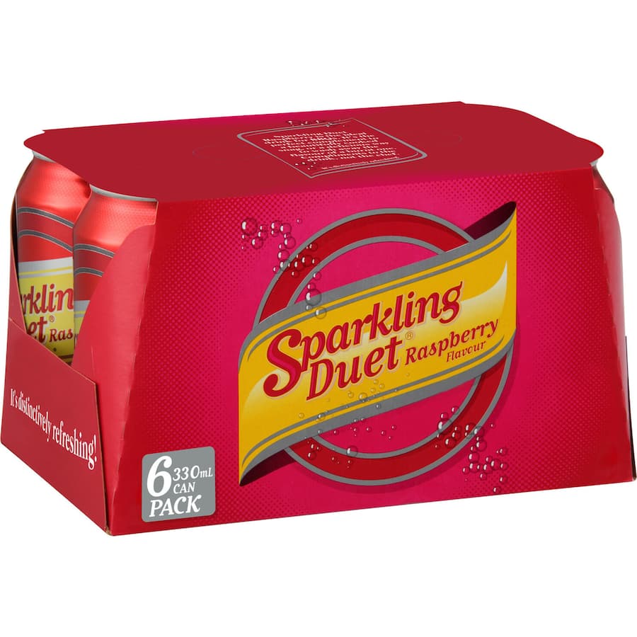Sparkling Duet Soft Drink Raspberry 6 pack