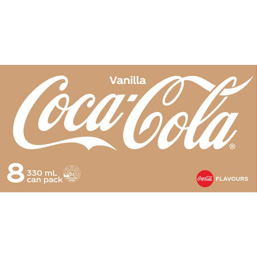 Coca Cola Soft Drink Vanilla 8 pack