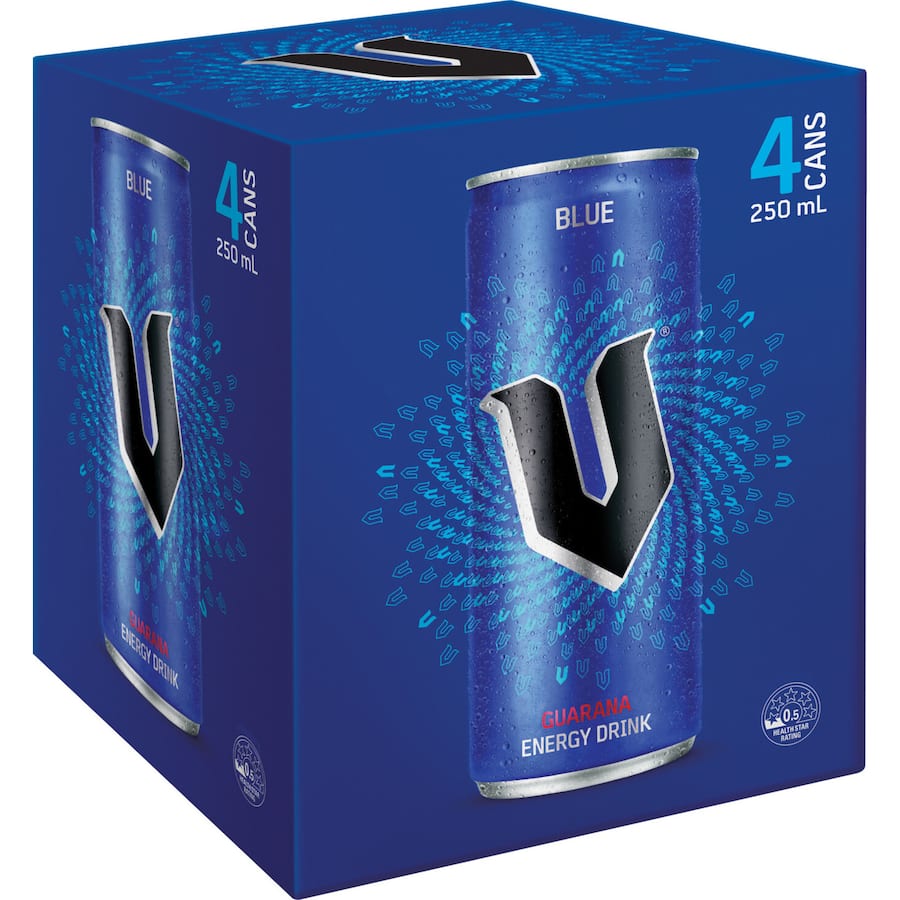 V Blue Energy Drink 250ml 4 pack