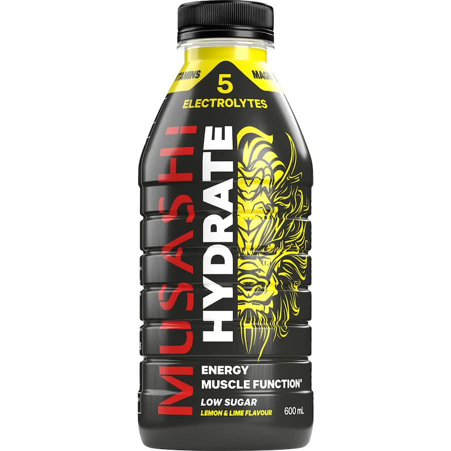Musashi Hydration Drink Lemon Lime 600ml