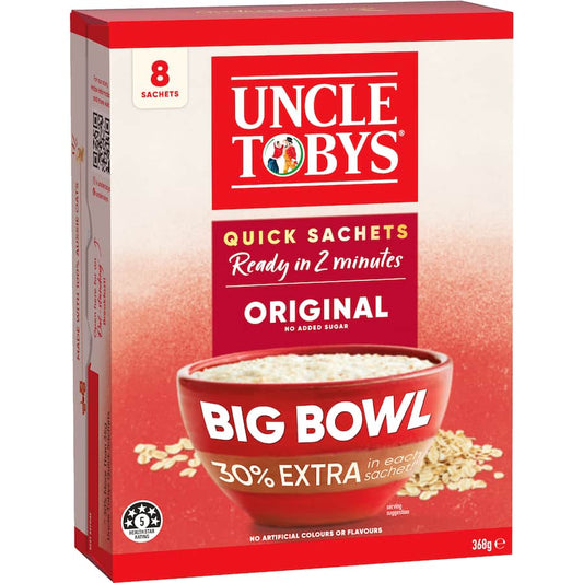 Uncle Tobys Oats Quick Sachets Original 8 pack