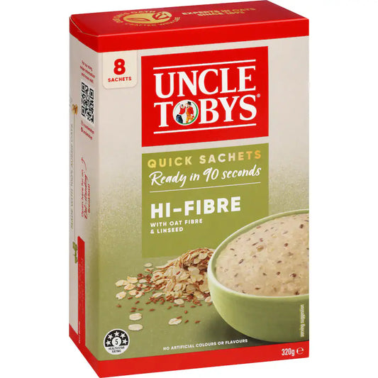 Uncle Tobys Oats Hi Fibre 8 pack