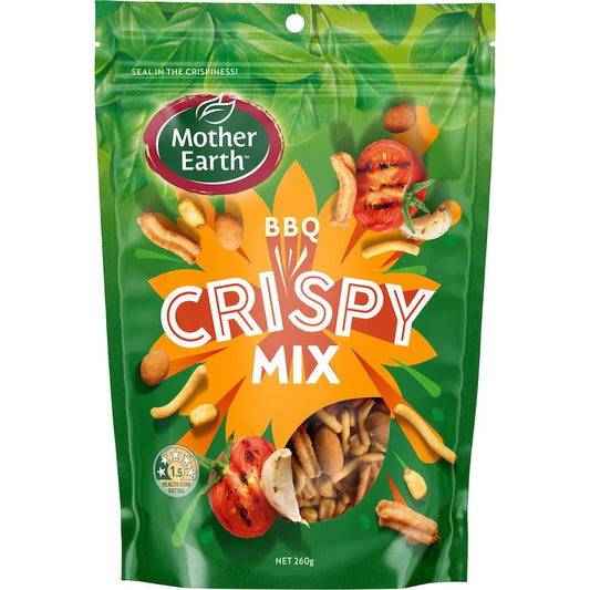 Mother Earth Crispy Mix Bbq 260g
