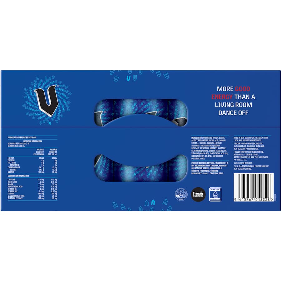 V Blue Energy Drink 10 pack