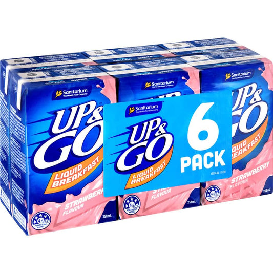Sanitarium Up & Go Liquid Breakfast Strawberry 6 pack