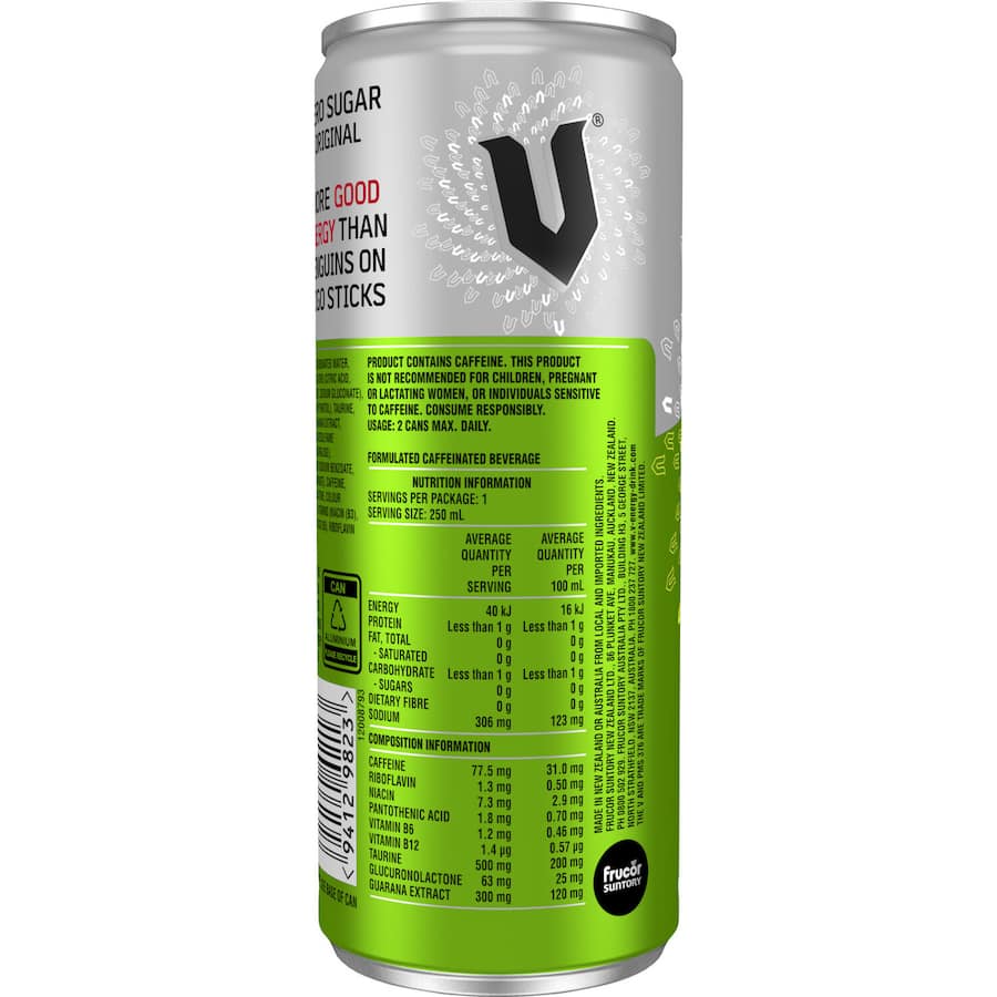 V Vitalise Energy Drink Sugarfree 250ml