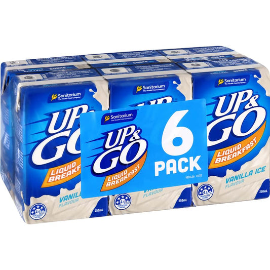 Sanitarium Up & Go Liquid Breakfast Vanilla Ice 6 pack