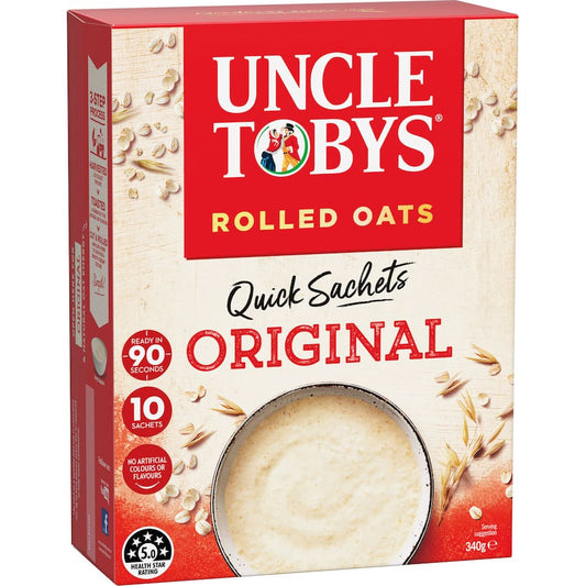 Uncle Tobys Oats Quick Sachets Original 10 pack