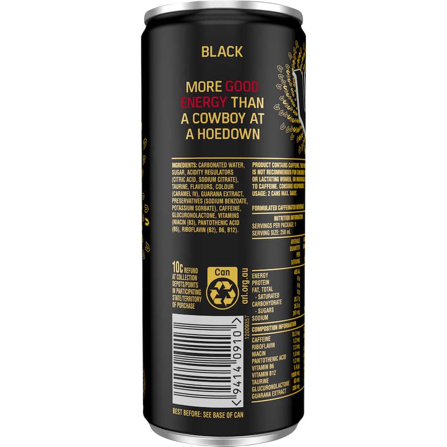 V Vitalise Energy Drink Black 250ml