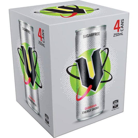 V Sugar Free Energy Drink 250ml 4 pack