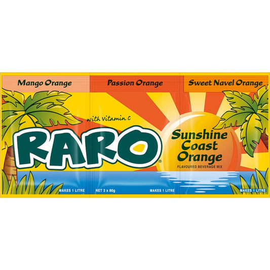 Raro Beverage Mix Sunshine Coast Orange 3 pack