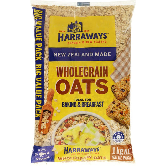 Harraways Oats Wholegrain Traditional 1kg