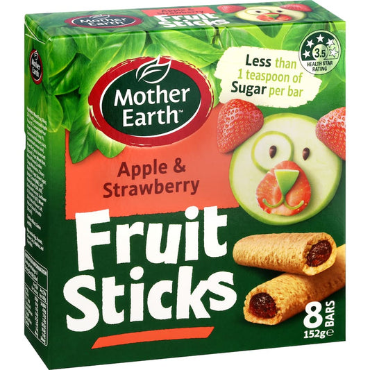 Mother Earth Fruit Sticks Apple & Strawberry 6 pack