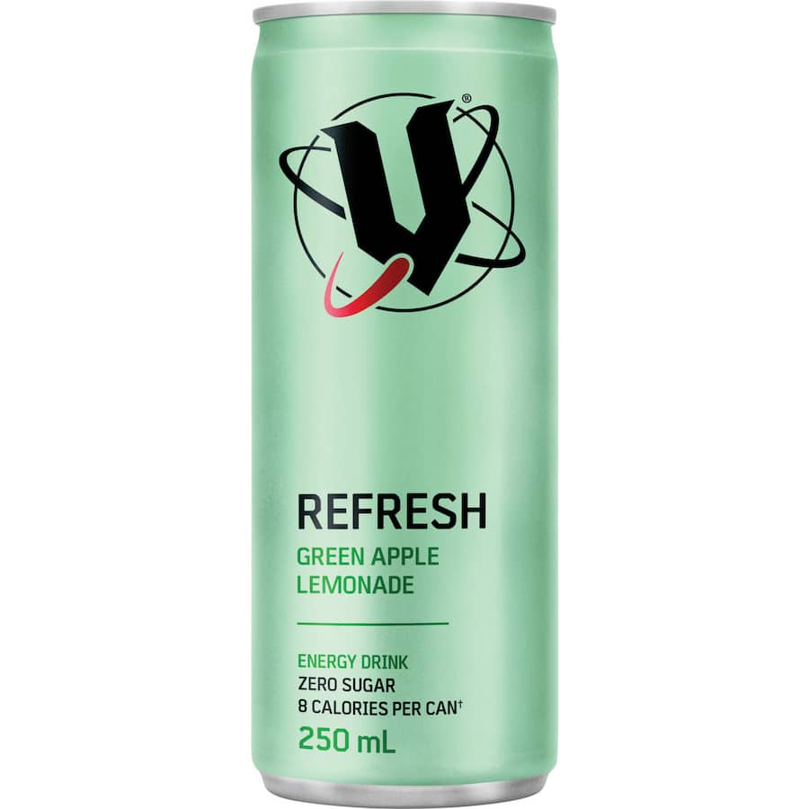 V Sugar Free Energy Drink Refresh Green Apple Lemonade 250ml