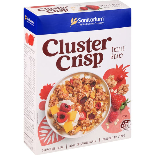 Sanitarium Cluster Crisp Cereal Triple Berry 475g