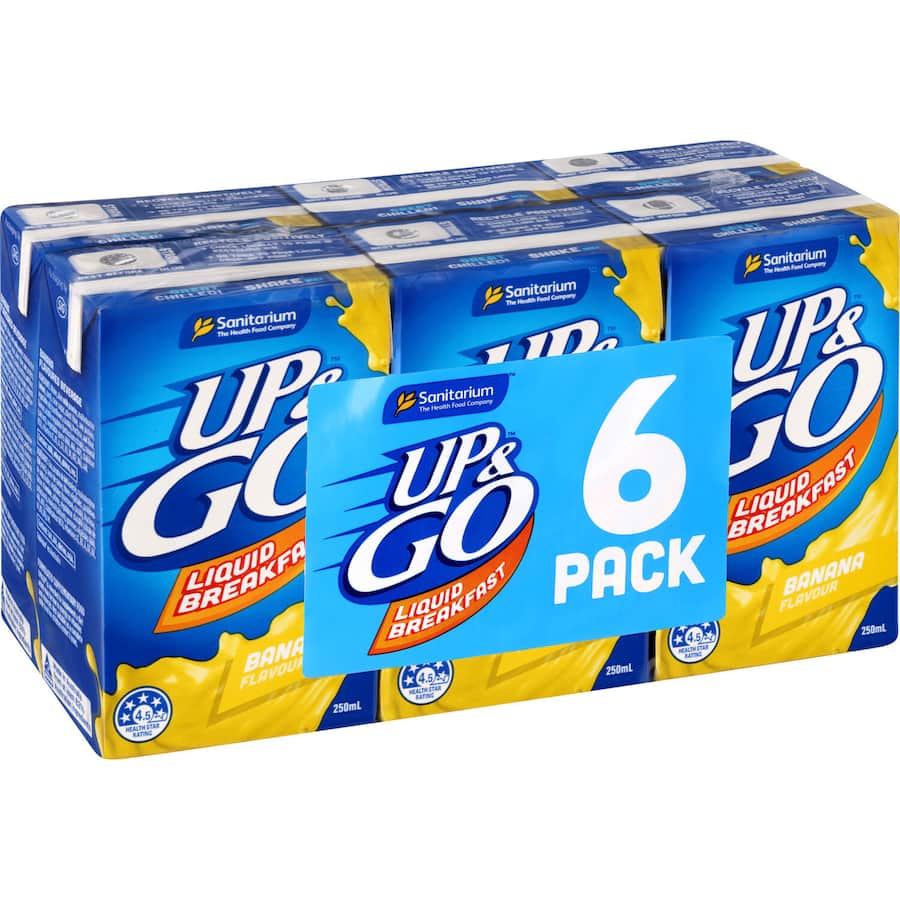 Sanitarium Up & Go Liquid Breakfast Banana 6 pack
