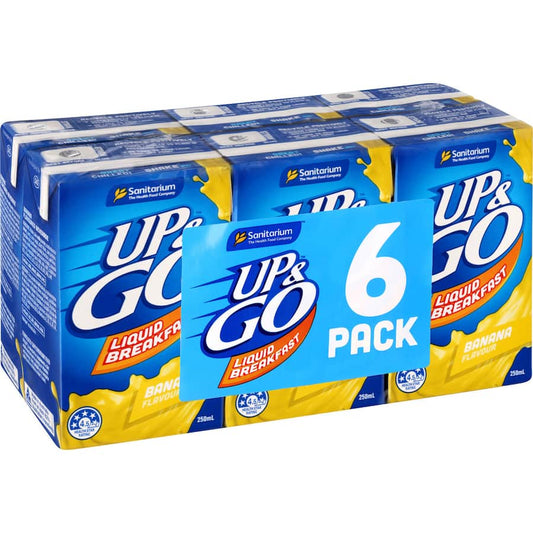 Sanitarium Up & Go Liquid Breakfast Banana 6 pack