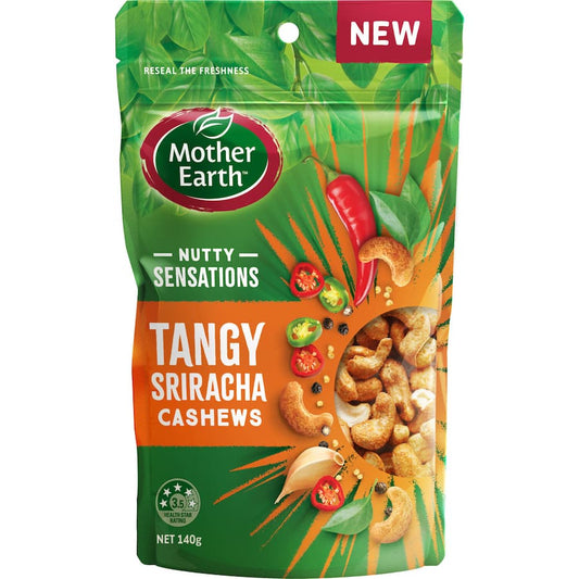 Mother Earth Cashews Nutty Sensation Spicy Sriracha 140g
