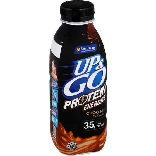 Sanitarium Up & Go Flavoured Milk Protein Energize Choc Hit 500ml