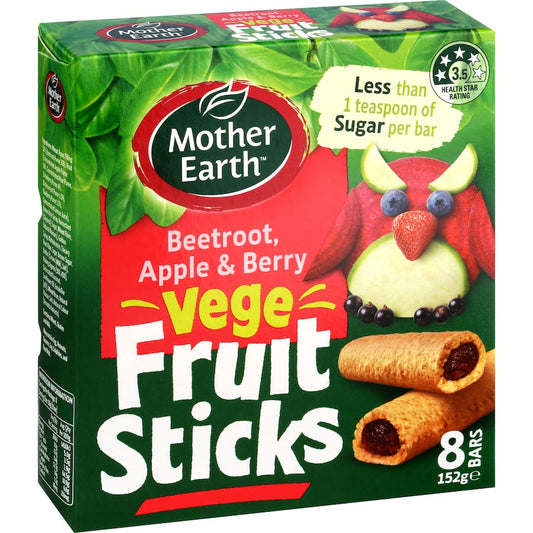 Mother Earth Fruit Sticks Beetroot Apple & Berry 8 pack