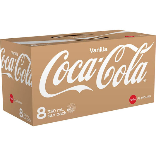 Coca Cola Soft Drink Vanilla 8 pack