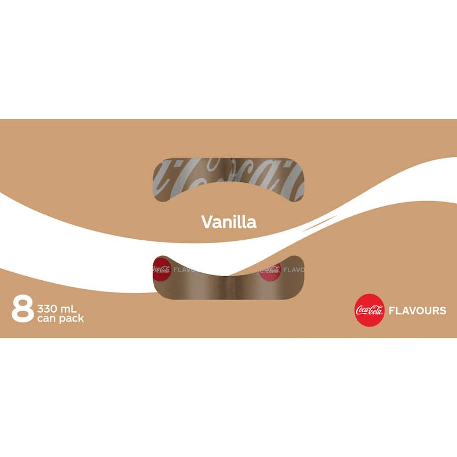 Coca Cola Soft Drink Vanilla 8 pack