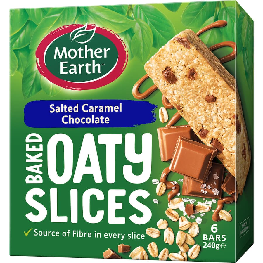 Mother Earth Oaty Slices Oat Bars Salted Caramel 6 pack