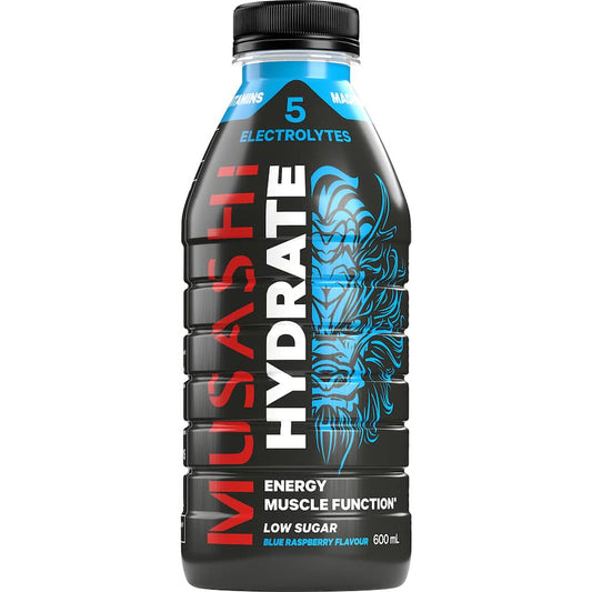Musashi Hydration Drink Blue Raspberry 600ml